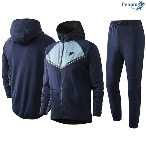 Tuta Calcio - Felpa con cappuccio nike Blu Navy/Azzurro 2020-2021