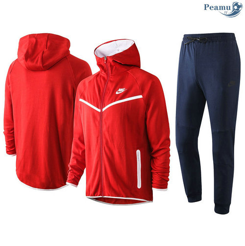 Tuta Calcio - Felpa con cappuccio nike Rosso 2020-2021