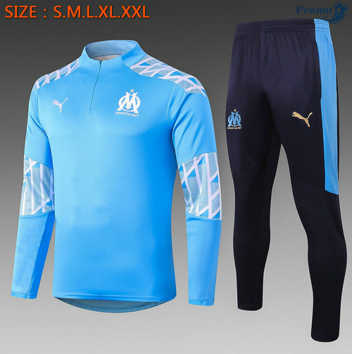 Tuta Calcio Marsiglia Bambino Azzurro 2020-2021