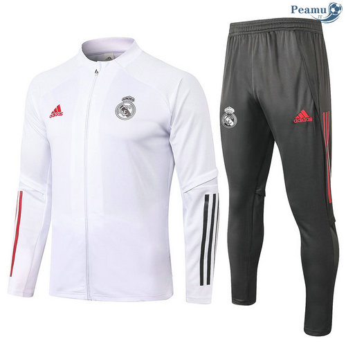 Tuta Calcio - Giacca Real Madrid Bambino Bianca 2020-2021